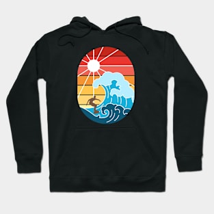 Surfing Bali Vintage Sunset Bali Retro Hoodie